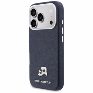 KARL LAGERFELD dėklas IPHONE 17 Pro, suderinamas su MagSafe KLHMP17L6PFKCLB (PU FW W/ K&C Head Pin), mėlynas