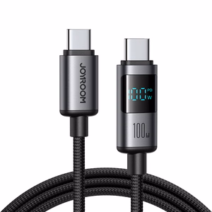 Joyroom S-A16 Pro Prism Series Кабель USB-C - USB-C 100W с цифровым дисплеем 1.2м - чёрный