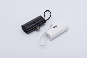 Išorinė baterija Forcell F-Energy Power Plug F5K3 PD 20W 5000 mAh su įmontuotu jungtimi Lightning balta