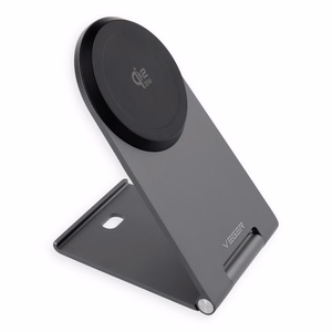 Sulankstomas belaidis įkroviklis „Qi 2.2“, 25 W, „VEGER Q3 Pro“, juodos spalvos