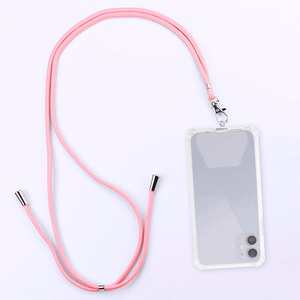 Universalus kaklo dirželis telefonams rožinis