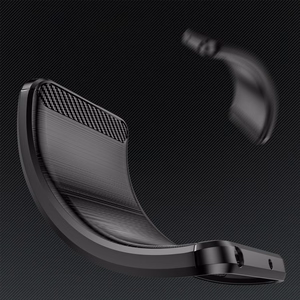 Carbon Case чехол для Infinix Hot 12 Pro гибкая силиконовая карбоновая крышка чёрный