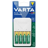 VARTA KIŠTUKINIS ĮKROVIKLIS 57657 + 4 x įkraunama baterija R6 (AA) 2100mAh