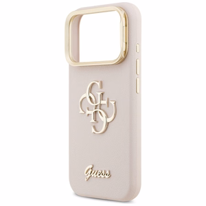 GUESS dėklas telefonui IPHONE 17 Pro GUHCP17LPCS4GSP (Grained PU Big 4G & Stand Camera) rožinė