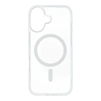 Dėklas telefonui Drop Glue spalvingas žiedinis Mag Cover, suderinamas su MagSafe IPHONE 17, baltas