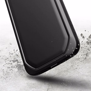X-Doria Raptic Slim dėklas, skirtas iPhone 14 Pro Max, biologiškai skaidus, juodas