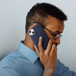 Dux Ducis Skin X2 dėklas telefonui iPhone 14 Plus su magnetine uždanga mėlynas
