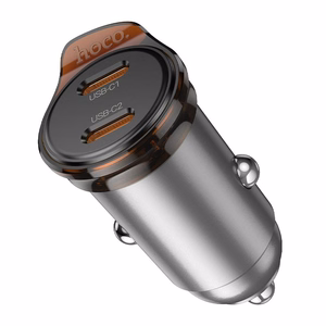 Įkroviklis automobilinis Hoco NZ16B 45W (2xUSB-C) juodas