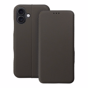 FOLIO šoninis magnetinis knygos tipo dėklas telefonui IPHONE 16 PLUS rudas