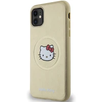 Hello Kitty odinis Kitty Head magnetinis dėklas telefonui iPhone 11 / Xr - auksinis