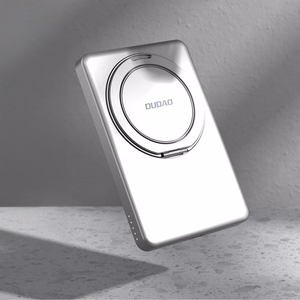 Dudao K28S 20W PD 5000mAh Išorinė baterija su Magnetine funkcija ir stovu - sidabrinė