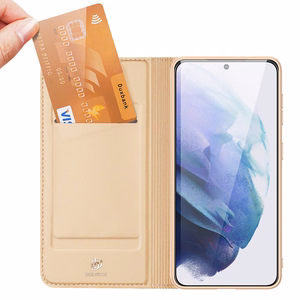 Dux Ducis Skin Pro Holster Cover Flip Cover for Samsung Galaxy S22 + (S22 Plus) gold