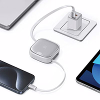 USAMS susukamas laidas 3w1 su dėžute MicroUSB/USB-C/Lightning 60W sidabrinis SJ650USB02 (US-SJ650)