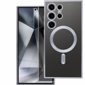 Case for Samsung S25 FE Electro Mag Cover compatible with MagSafe silver