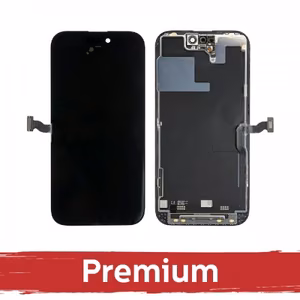LCD ekranas suderinamas su iPhone 14 Pro juodas (Hard OLED / Premium)  /*Removable IC*/