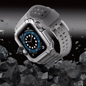 Apsauginis laikrodžio dirželis Apple Watch 38/40/41mm – korpuso apsaugos dirželis – pilkas, sidabrinis