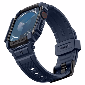 Dėklas SPIGEN RUGGED ARMOR ”PRO” APPLE WATCH 10 (46 MM) tamsiai mėlynas
