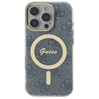 Guess IML 4G Magnetinis dėklas iPhone 16 Pro Max - mėlynas