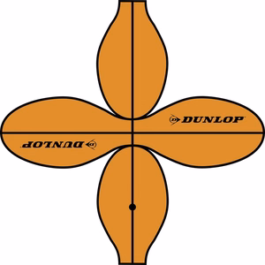 Dunlop 8 plokščių lauko krepšinio kamuolys, 7 dydžio, oranžinis