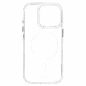 Liavec Blizgus Magnetinis Skaidrus dėklas telefonui Iphone 15 Pro balta
