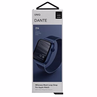Uniq Dante nerūdijančio plieno dirželis skirtas Apple Watch 1/2/3/4/5/6/7/8/SE/SE2 42/44/45mm - mėlynas