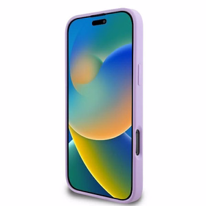 Guess Saffiano Bijūnas Klasikinis Logotipas Magnetinis dėklas telefonui iPhone 16 Pro Max - violetinis