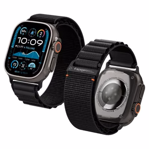 SPIGEN WBF1 dirželis APPLE WATCH 6 / 7 / 8 / 9 / 10 / SE / ULTRA 1 / 2 (44 / 45 / 46 / 49 MM) juodas