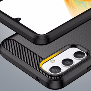 Carbon Case dėklas Realme 10 Pro lankstus silikoninis anglies dangtelis juodas