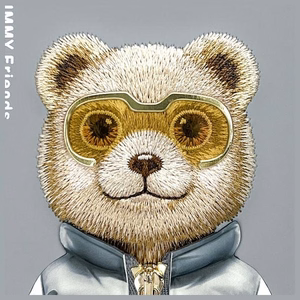 Nimmy Cool&Cute 2.0 Meškos dėklas telefonui iPhone 15 - pilkas