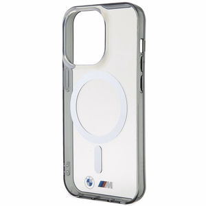 Dėklas BMW BMHMP14XHCRS iPhone 14 Pro Max 6.7" skaidrus kietas dėklas Sidabrinis Žiedas MagSafe
