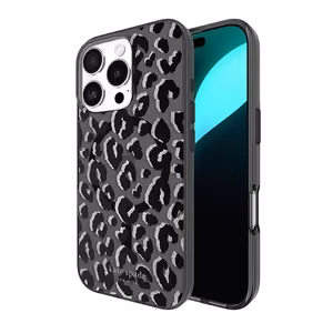 Kate Spade New York „Black City Leopard“ MagSafe dėklas, skirtas Apple iPhone 16 Pro