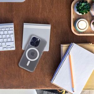 FROST MAG COVER dėklas telefonui, suderinamas su MagSafe, skirtas SAMSUNG S24 Plus, šerkšninė skaidri