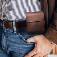 ROYAL Crazy Horse universalus horizontalus odinis diržo dėklas dydis V SAMSUNG FLIP 1 / 2 / 3 / 4 / HUAWEI P50 Pocket / MOTOROLA RAZR 5G rudas