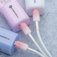 FORCELL F-ENERGY C356 kabelis Type C į Lightning PD 3A 27W Gradient 1 m baltas