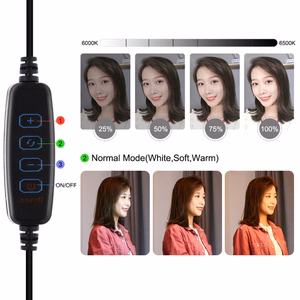 Blogerio rinkinys su LED žiedine lempa, stovu, telefono laikikliu ir mikrofonu