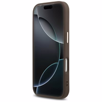 Guess 4G Triangle Logo MagSafe dėklas telefonui iPhone 17 Pro - rudas ir auksinis