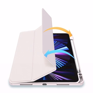 Dux Ducis Toby Armored Flip Smart Case для iPad Air 2020/2022 с держателем Apple Pencil Holder Pink