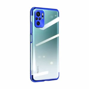 Clear Color Case Gel TPU elektroplokštės rėmo dangtelis Xiaomi Redmi Note 10 5G / Poco M3 Pro mėlynas