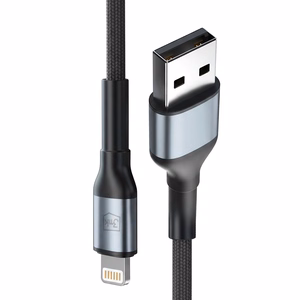 3mk Hyper Cable N-SERIES USB-A / Lightning 1m 5V/2.4A 12W laidas - juodas