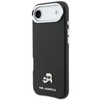 Karl Lagerfeld Karl & Choupette Head Pins Saffiano MagSafe Case for iPhone Air - Black