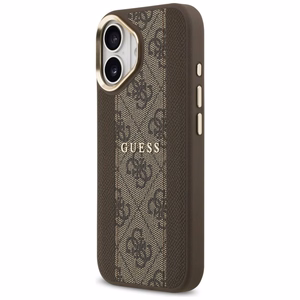 Guess dėklas telefonui iPhone 17 HC MAGSAFE PU W/ 4G PU STRIPE rudas