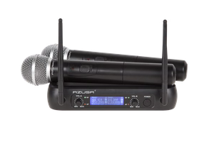 WR-358LD 2 kanalų VHF belaidžių mikrofonų komplektas, 2 rankiniai mikrofonai