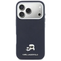 KARL LAGERFELD case for IPHONE 17 Pro Max compatible with MagSafe KLHMP17X6PFKCLB (PU FW W/ K&C Head Pin) blue