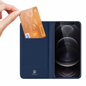 Dux Ducis Skin Pro knygos tipo dėklas telefonui iPhone 13 Pro Max mėlynas