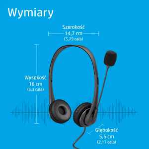 HP Stereo USB ausinukas G2 laidinis ant galvos biurui/skambučių centrui juodas