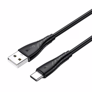 BWOO Kabelis USB - USB-C 1m 27W 3A juodas BO-X318C