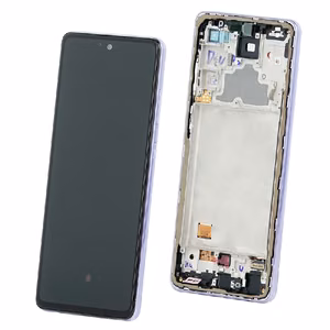 LCD экран Samsung A725/A726 A72 4G/5G с сенсорным экраном и рамкой фиолетовый оригинал (сервисная упаковка)