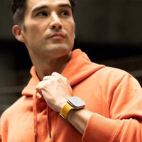 UNIQ dirželis Revix Evo Apple Watch Series 1/2/3/4/5/6/7/8/9/SE/SE2/Ultra/Ultra2 42/44/45/49mm dvipusis magnetinis žaliai geltonas