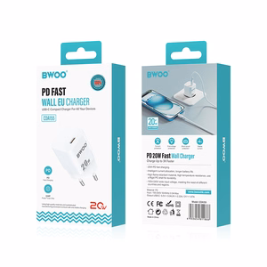 BWOO CDA155 PD sieninis įkroviklis 1x USB-C prievadas 1A 20W, baltas