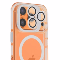 Dėklas LENS MAG COVER suderinamas su MagSafe telefonui IPHONE 14 baltas